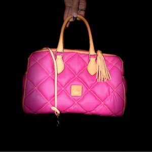 *Authentic* Dooney & Bourke Pink Quilted Bowling bag